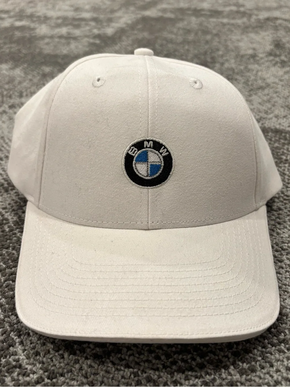 BMW Lifestyle White Classic Logo Adjustable Hat OSFA